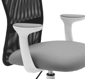 Detská stolička Neoseat MONKEY WHITE s podnožou — látka, biela / svetlo sivá
