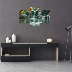 Obraz - Ázijské jazierko (90x60 cm)