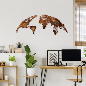 Nástenná dekorácia 2 ks 150x59 planéta kov