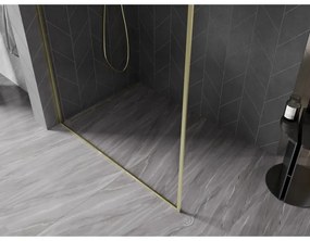 Mexen, Mexen Kioto-XF L sprchová stena s rámom 90 x 202 cm, priehľadná 10 mm, brúsené zlato - 800-090-174-55-00-XF