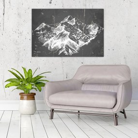 Obraz - Ilustrácie hôr (90x60 cm)