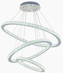 LED Stmievateľný luster na lanku LED/210W/230V 3000-6500K strieborná + DO
