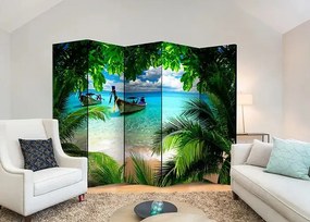 Paraván - Tropical Paradise II [Room Dividers] Veľkosť: 225x172, Verzia: Obojstranný