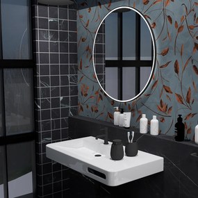 Nimco Čierne okrúhle LED zrkadlo priem. 800 - ZPC 28002R-90