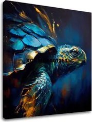 Dekoratívna maľba na plátne - PREMIUM ART - Green Turtle Odyssey