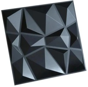 Obkladové panely 3D PVC D094-1, cena za kus, rozmer 500 x 300 mm, Diamant čierny mini, IMPOL TRADE