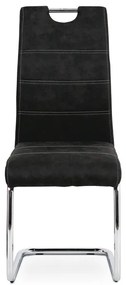 BONTEC Jedálenská stolička, čierna, látka, HC-483 BK3 Farba: Hnedá