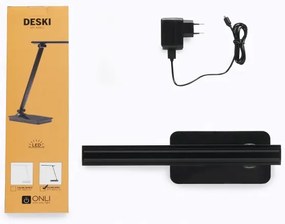 ONLI - LED Stmievateľná stolná lampa s USB portom DESKI LED/7W/230V 4000K čierna