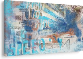 Obraz - Zrodený na jazdu, modré tóny (90x60 cm)