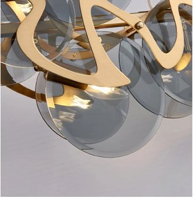 Toolight Toolight, stropné svietidlo 8xE14, APP1545-8CP zlatá matná-šedá, OSW-04065