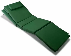 Divero 36873 Sada 2 ks polstrovanie na lehátko - tmavo zelená