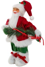 Tutumi Tutumi, vianočná figúrka Santa Clausa 30cm 301251, biela-červená-zelená, CHR-08900