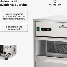 Klarstein Powericer XL, výrobník ľadu, priemyselné zariadenie na výrobu kociek ľadu, 145 W