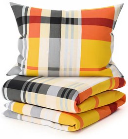 Obliečky z Renforcé bavlny ORANGE KUBE farebné Rozmer obliečok: 70 x 90 cm | 140 x 200 cm