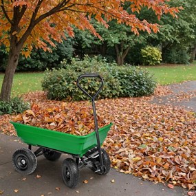 Vyklápací záhradný vozík s pevnou rukoväťou