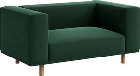 Tmavozelené zamatové relaxačné kreslo Kukumo – Ame Yens