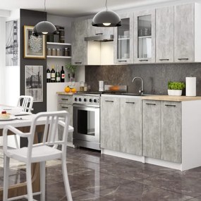 Horná kuchynská skrinka OLIWIA W80 H720 biela / betón