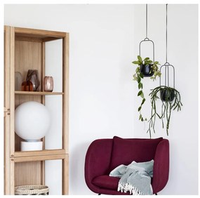 Súprava 2 čiernych závesných železných kvetináčov Hübsch Juro