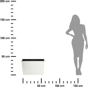 PLASTOVÝ KVETINÁČ BLOOM RIFLO 36X56X20 CM KRÉMOVÁ