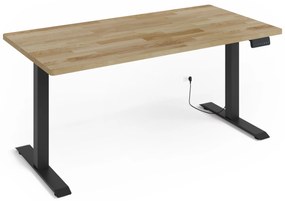 Elektrický PC stolík Natura 160 (dub + čierna). Akcia -20%. Vlastná spoľahlivá doprava až k Vám domov. 1124886