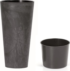 Kvetináč Tubus Effect tmavosivý
