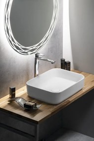 Isvea Isvea, INFINITY RECTANGLE keramické umývadlo na dosku, 50x36 cm, matná biela, 10NF65050-2L