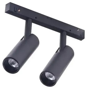 LED svietidlo do lišty Alfa Niko 2 Track Magnetic 2X7W 3000K čierne/Bk