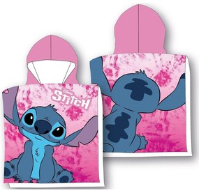 DETSKÝ BAVLNENÝ PONČO UTERÁK S KAPUCŇOU STITCH 50X115 CM VZOROVANÝ