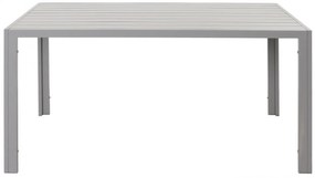 Záhradný stôl HWC-N40, hliník, 140x80cm - svetlo sivá