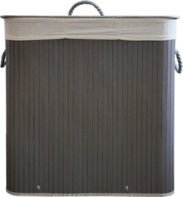 TRENDIE Bambusový kôš na prádlo 150l šedý + DARČEK