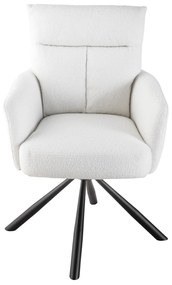 Retro stolička Big George biela otočná 360