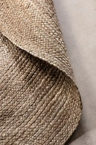 Hanse Home, Kusový koberec Jute Braided 106006 Grey Brown kruh, 200x200 (priemer) kruh, hnedá, chodba / predsieň