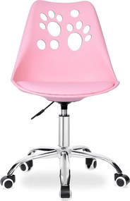Ružová otočná stolička Grover