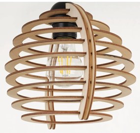 Bodové svietidlo Timber, 1x drevené tienidlo, n