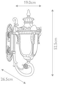 Elstead PH1-M-OB - Vonkajšie nástenné svietidlo PHILADELPHIA 1xE27/60W/230V IP44