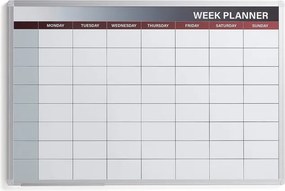 Magnetická plánovacia tabuľa MARION, týždenná, 900x600 mm