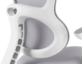 Detská rastúca stolička Neoseat JUNI 006 — látka, prateľný poťah, sivá