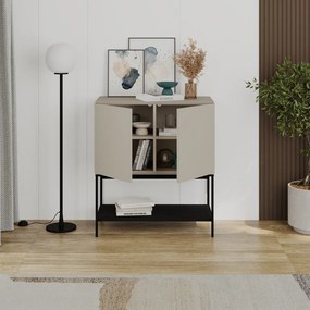 Čierno-krémová skrinka 80x90x40 cm Amira – Marckeric