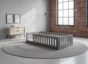 Posteľ BELLA SIMA 190x90 Montessori z masívu – grafitová