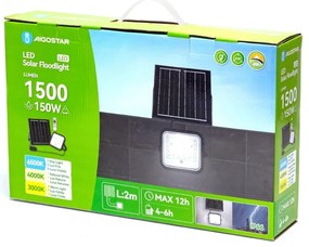 Aigostar - LED Stmievateľný solárny reflektor LED/150W/3,4V IP66 + DO