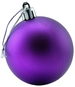 DECOLED Plastové gule, d. 8 cm, fialové, 12x lesklé, 12x matné