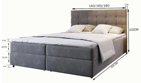 MANŽELSKÁ POSTEĽ LUDANO 180x200 COSMIC 160