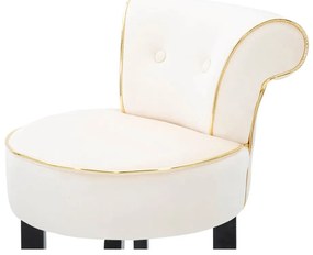 Krémová zamatová barová stolička 96 cm Luxy – Mauro Ferretti