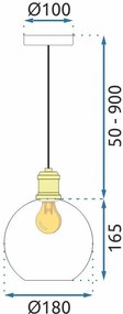 Toolight Toolight, keramická závesná lampa 1xE27 APP1007-1CP, biela, OSW-07535