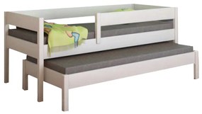 LU Detská posteľ s prístelkou Junior - biela Rozmer: 180x80