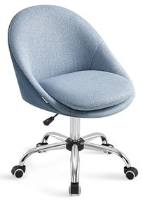 Otočná stolička, výškovo nastaviteľná, 80-90x60x60cm, bledomodrá