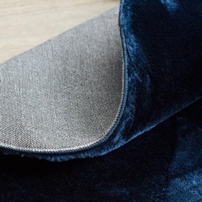 Dywany Łuszczów, Kusový koberec Visco Rabbit Dark blue 10 kruh, 160x160 (priemer) kruh, modrá, detská izba