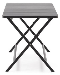 Záhradný skladací stôl retta 140 x 70 cm čierny MUZZA
