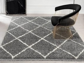 Koberec Wolly Shaggy 160x230 cm, šedý%