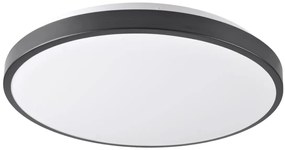 PLX LED stropné moderné osvetlenie JOHN, 24W, denná biela, 39cm, okrúhle, čierne